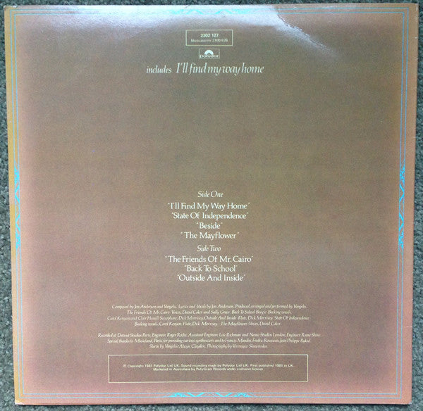 Jon And Vangelis* : The Friends Of Mr. Cairo (LP, Album, RE)