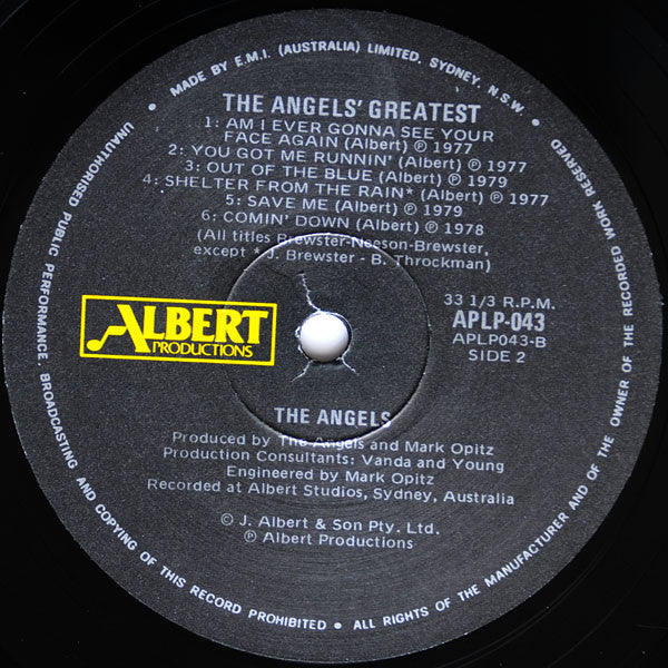 The Angels : The Angels Greatest (LP, Comp, RE)