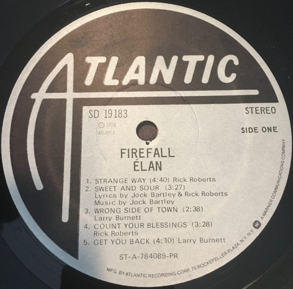 Firefall : Élan (LP, Album, PR )