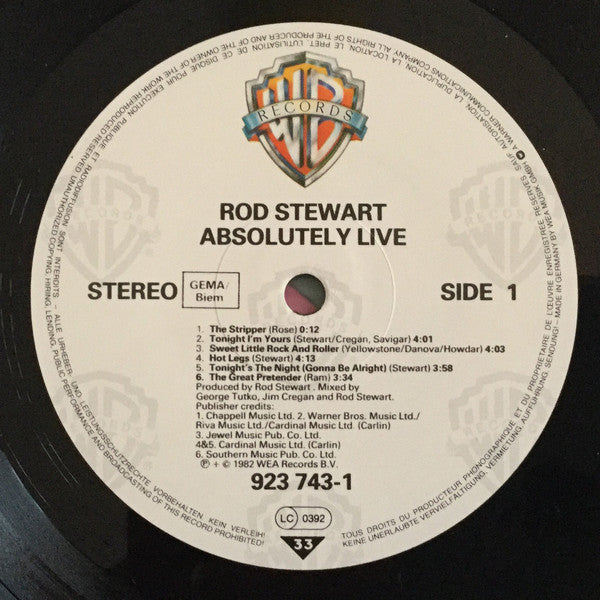 Rod Stewart : Absolutely Live (2xLP, Album, RE)