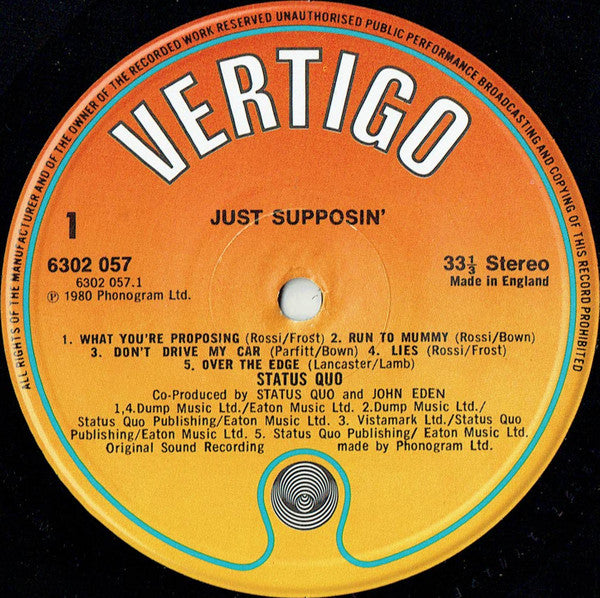 Status Quo : Just Supposin'... (LP, Album)
