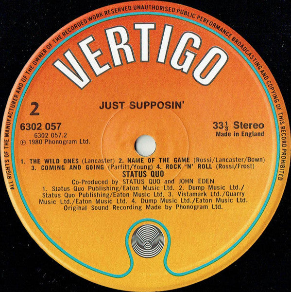 Status Quo : Just Supposin'... (LP, Album)