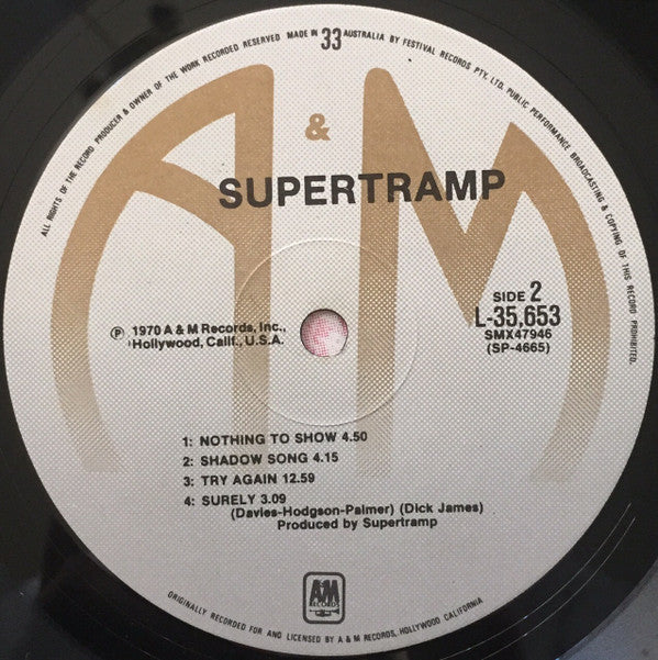 Supertramp : Supertramp (LP, Album, RE)