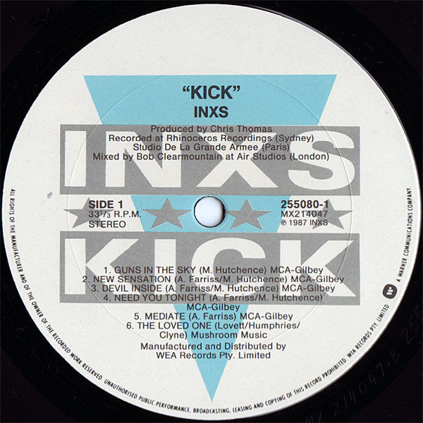 INXS : Kick (LP, Album, Gat)