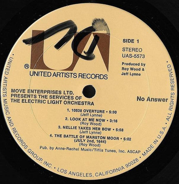 Electric Light Orchestra : No Answer (LP, Album, Club, RE)