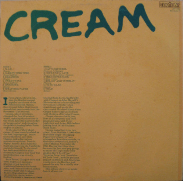 Cream (2) : Cream (LP, Album, Mono, RE)