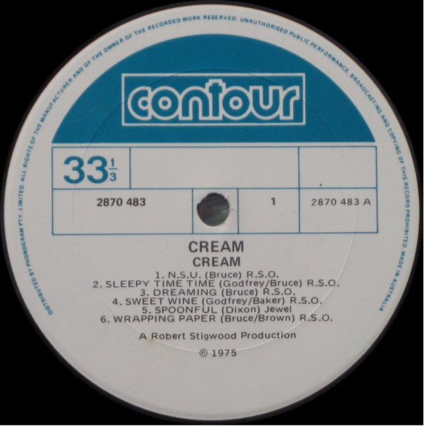 Cream (2) : Cream (LP, Album, Mono, RE)
