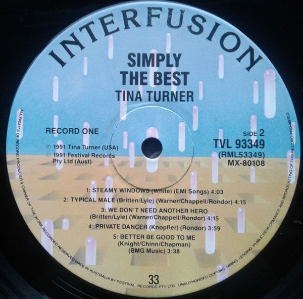 Tina Turner : Simply The Best (2xLP, Comp)