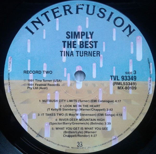 Tina Turner : Simply The Best (2xLP, Comp)