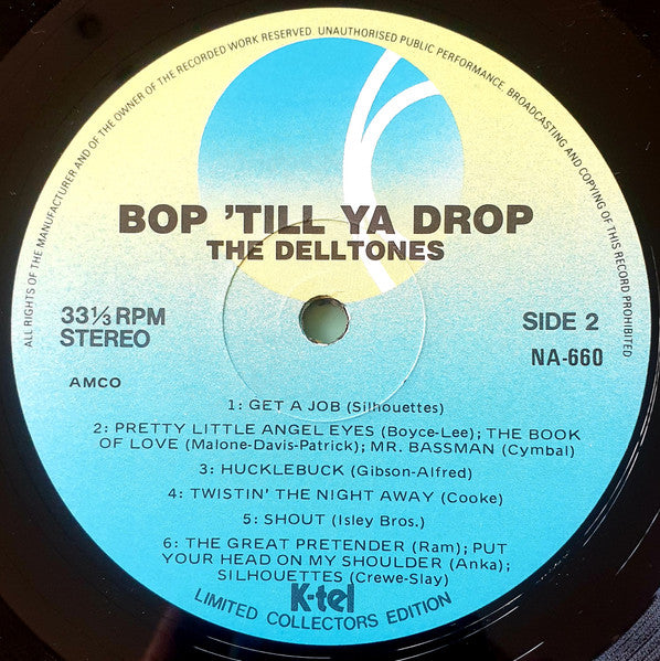 The Delltones : Bop 'Till Ya Drop (LP, Album, Gat)