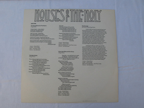 Led Zeppelin : Houses Of The Holy (LP, Album, Gat)