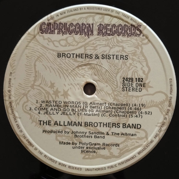 The Allman Brothers Band : Brothers And Sisters (LP, Album, RE, Gat)