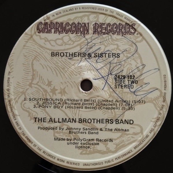 The Allman Brothers Band : Brothers And Sisters (LP, Album, RE, Gat)