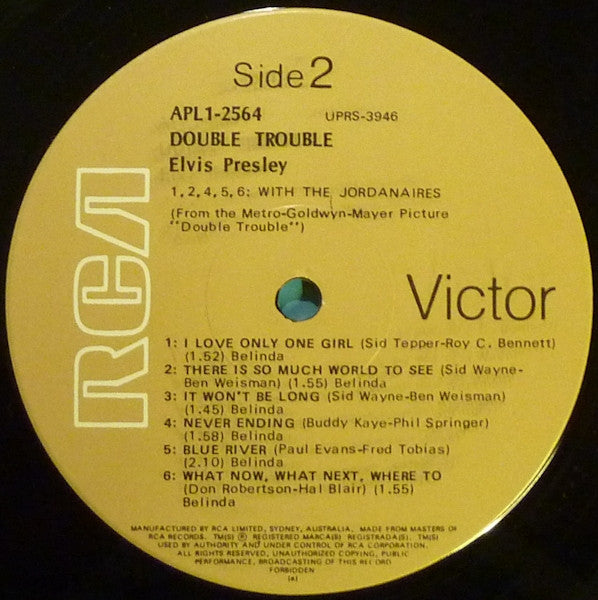 Elvis Presley : Double Trouble (LP, Album, RE)