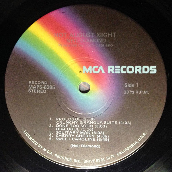 Neil Diamond : Hot August Night (2xLP, Album, Gat)