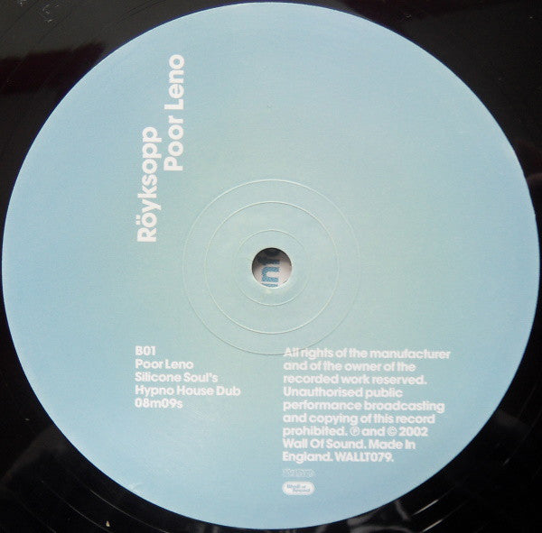 Röyksopp : Poor Leno (12")