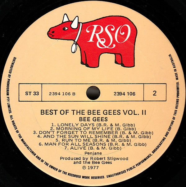 Bee Gees : Best Of Bee Gees Vol. 2 (LP, Comp)