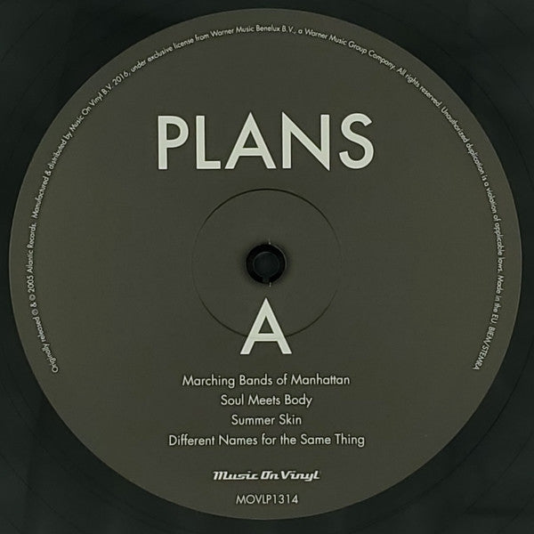 Death Cab For Cutie : Plans (2xLP, Album, RE, 180)