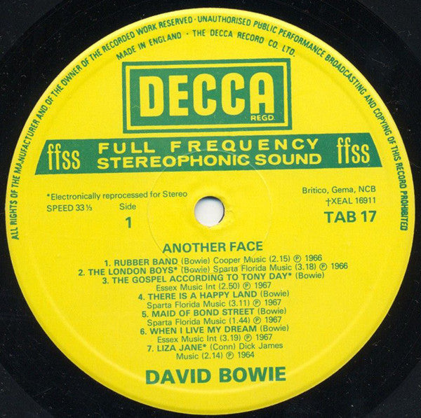 David Bowie : Another Face (LP, Comp)