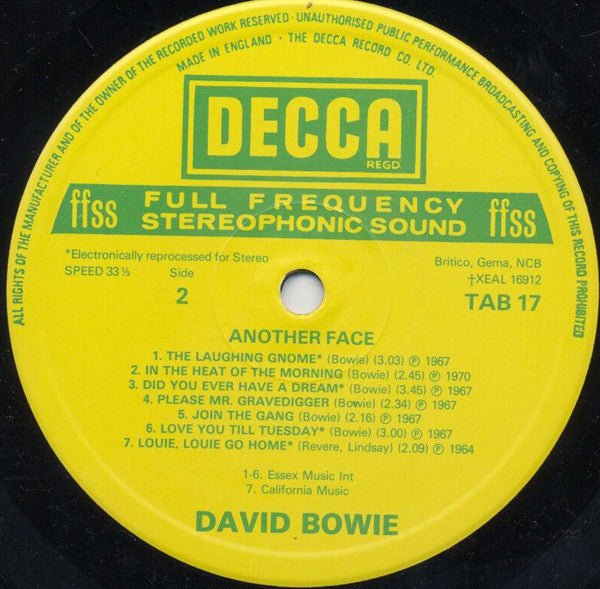 David Bowie : Another Face (LP, Comp)