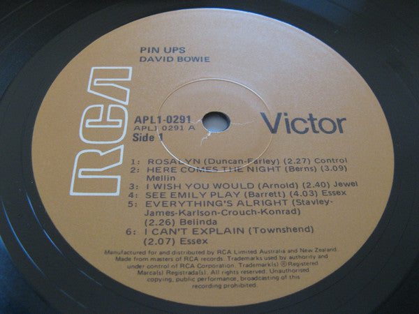 David Bowie : Pinups (LP, Album, RE)