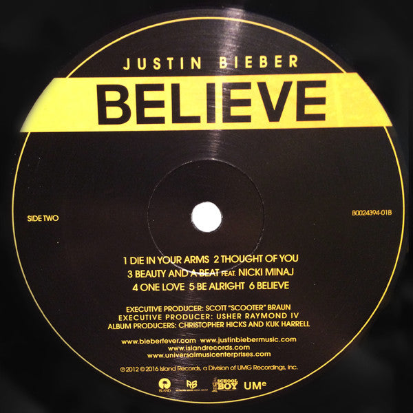 Justin Bieber : Believe (LP, Album, RE)