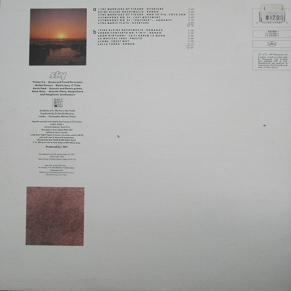 Sky (4), Wolfgang Amadeus Mozart, The Academy Of St. Martin-in-the-Fields, Sir Neville Marriner : Mozart (LP, Album, Ins)