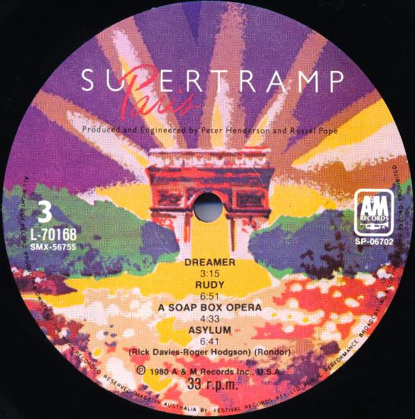 Supertramp : Paris (2xLP, Album)