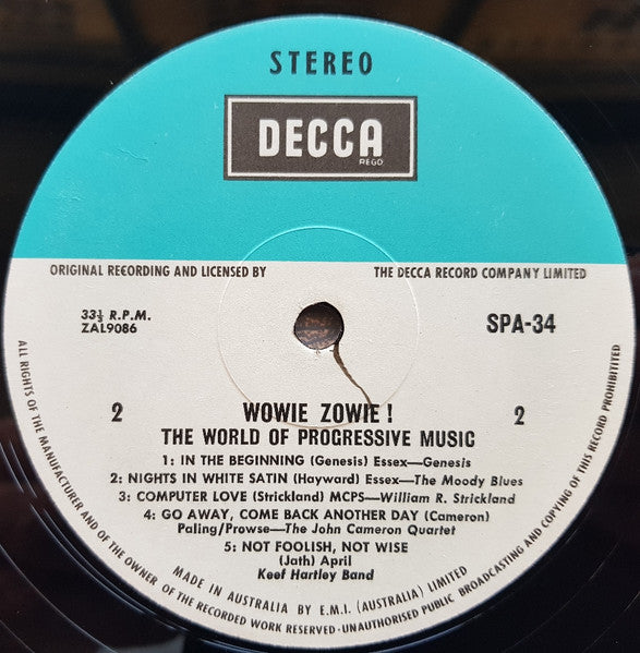 Various : The World Of Progressive Music: Wowie Zowie! (LP, Comp)