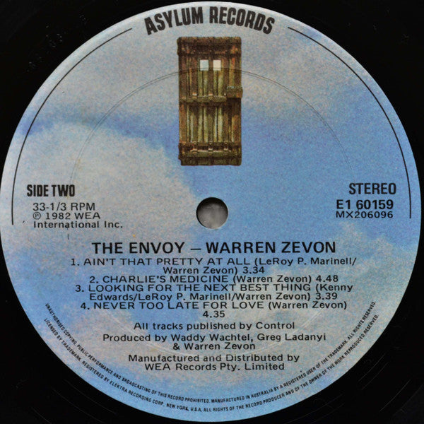 Warren Zevon : The Envoy (LP, Album)