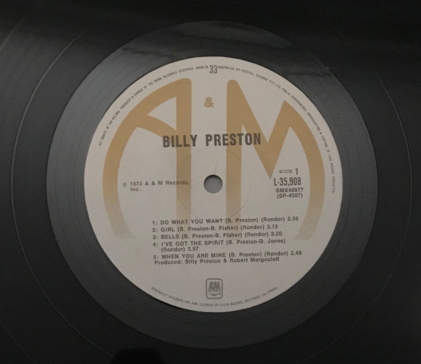 Billy Preston : Billy Preston (LP, Album)