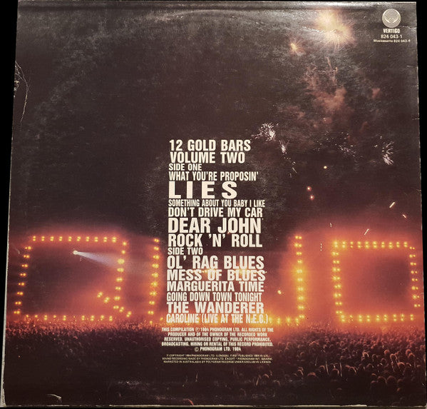 Status Quo : 12 Gold Bars Volume II (LP, Comp)