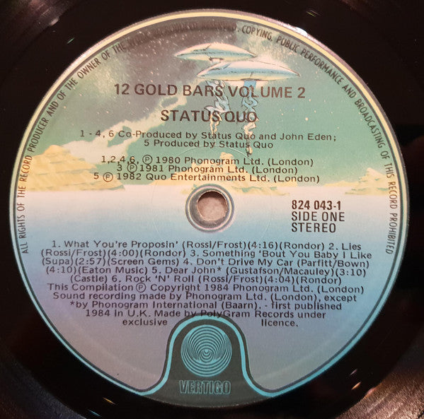 Status Quo : 12 Gold Bars Volume II (LP, Comp)