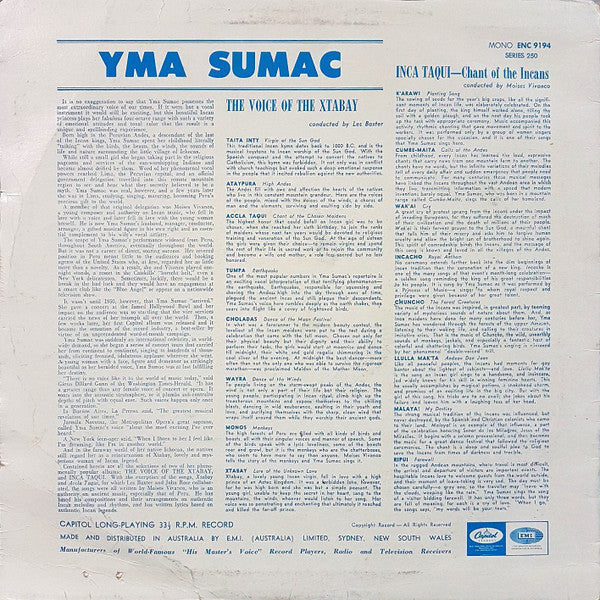 Yma Sumac : Voice Of The Xtabay (LP, Album, Comp, Mono, RE, Pur)