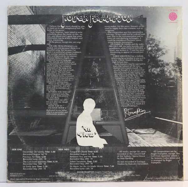 Roger Frampton : 'In View' (LP, Album)