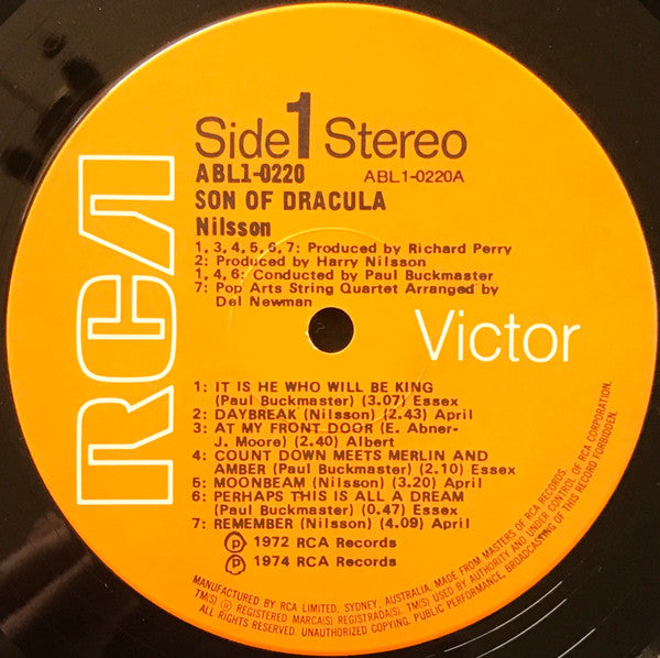 Harry Nilsson : Son Of Dracula (LP, Album)