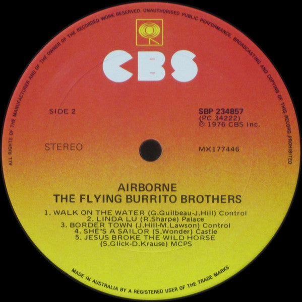 The Flying Burrito Bros : Airborne (LP, Album)