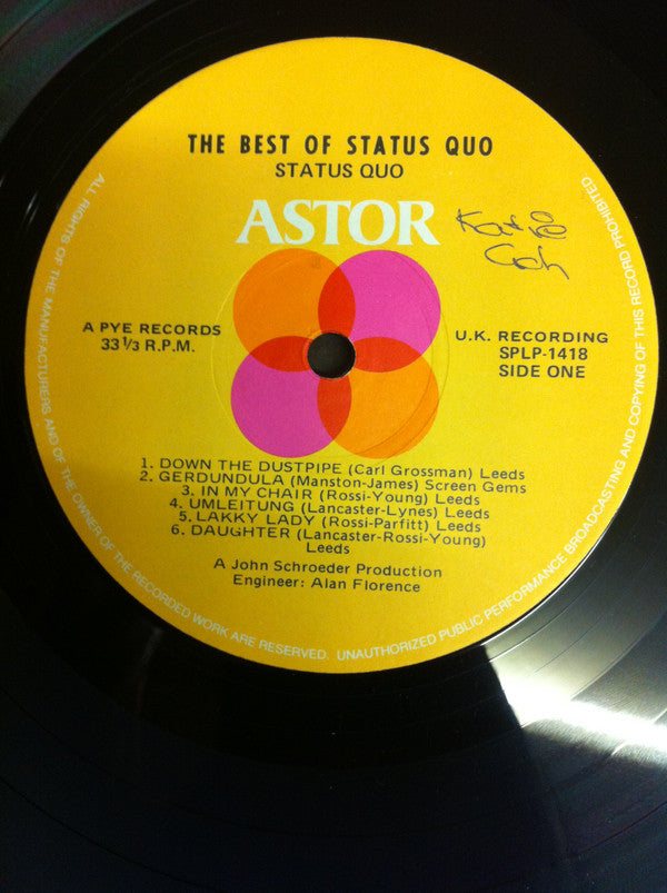 Status Quo : The Best Of Status Quo (LP, Comp)