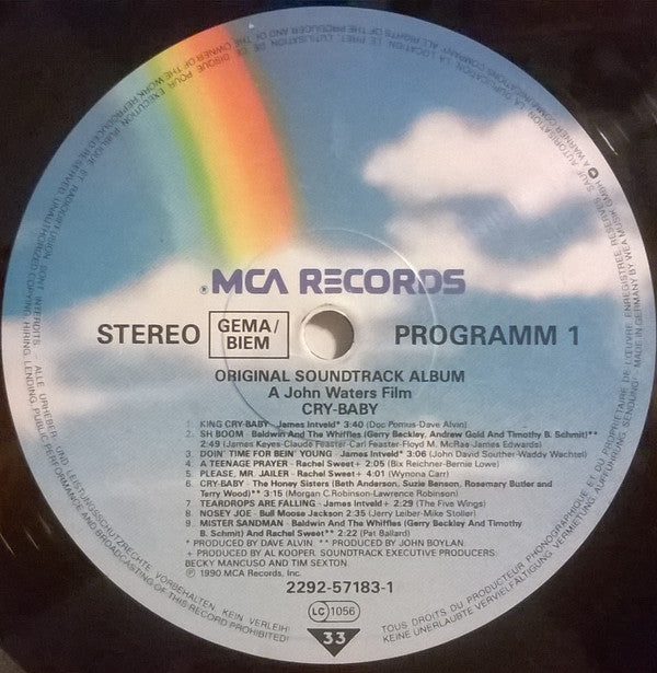 Various : Cry-Baby - Music From The Original Motion Picture Soundtrack (LP, Album)