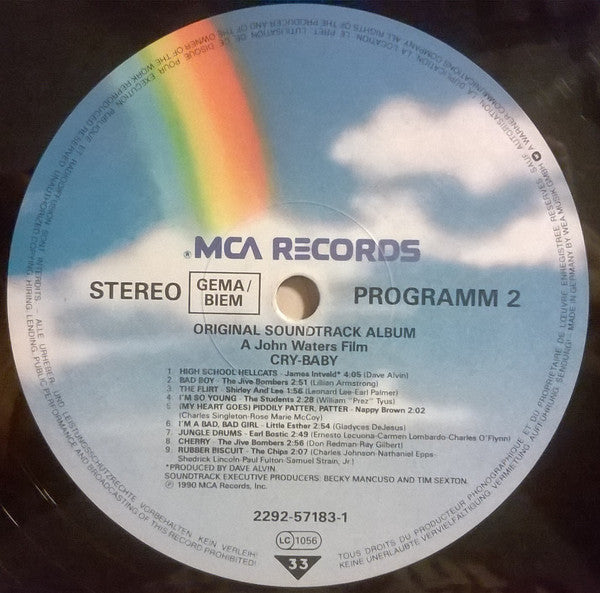 Various : Cry-Baby - Music From The Original Motion Picture Soundtrack (LP, Album)