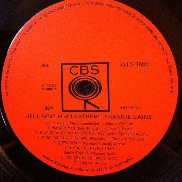 Frankie Laine : Hell Bent For Leather! (LP)