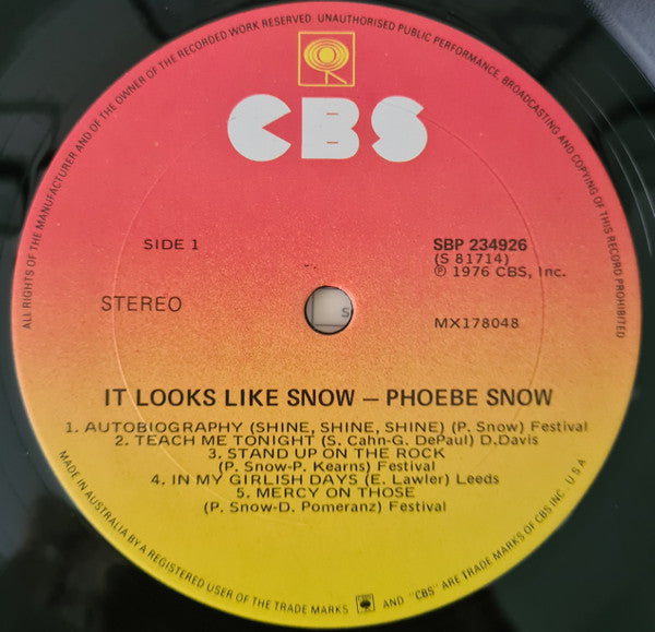Phoebe Snow : It Looks Like Snow (LP, Album)
