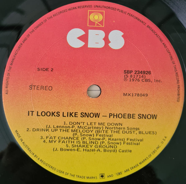 Phoebe Snow : It Looks Like Snow (LP, Album)