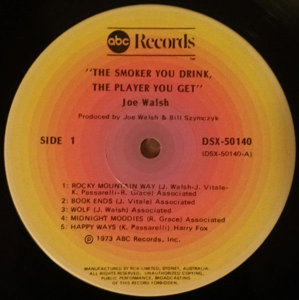 Joe Walsh : The Smoker You Drink, The Player You Get (LP, Album, RE)