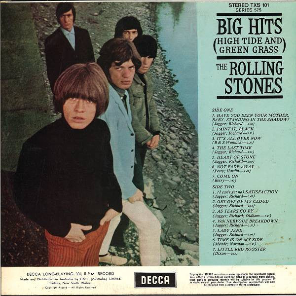 The Rolling Stones : Big Hits (High Tide And Green Grass) (LP, Comp, RE)