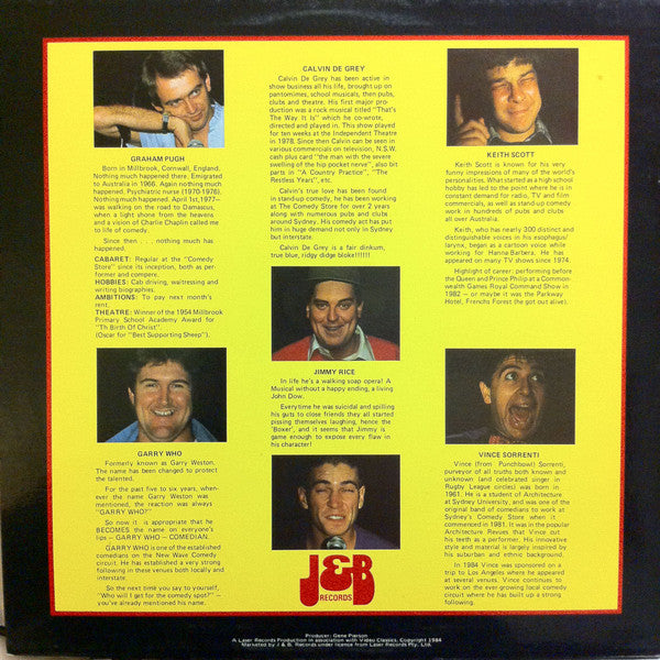 Graham Pugh, Garry Who, Calvin De Grey, Keith Scott (4), Jimmy Rice (2), Vince Sorrenti : Australia Laughs (LP, Album)