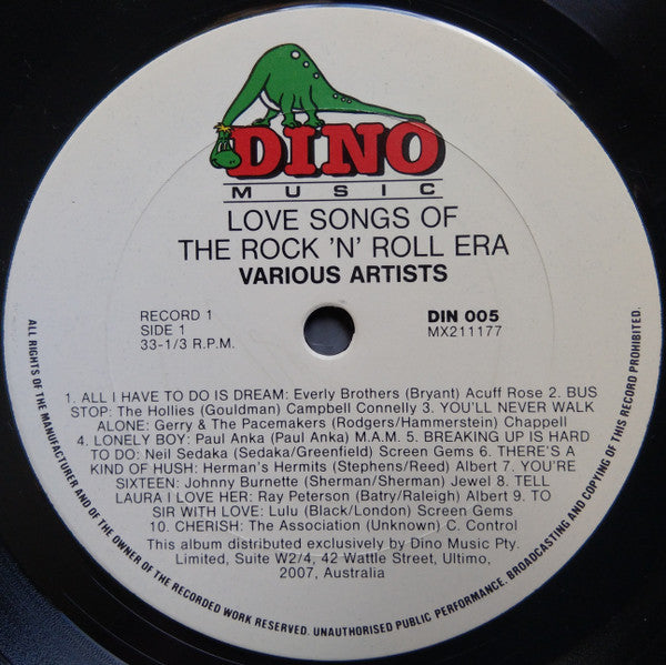 Various : Love Songs Of The Rock 'N' Roll Era (2xLP, Album, Comp)