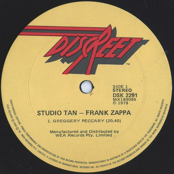 Frank Zappa : Studio Tan (LP, Album)