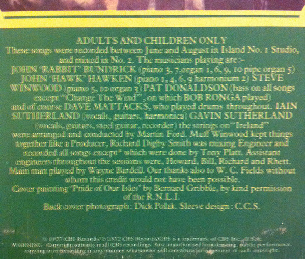 Sutherland Brothers : Lifeboat (LP, Album)