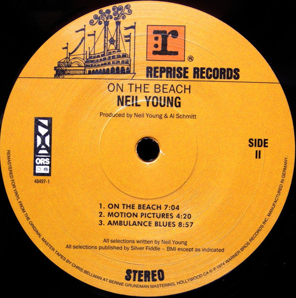 Neil Young : On The Beach (LP, Album, RE, RM)